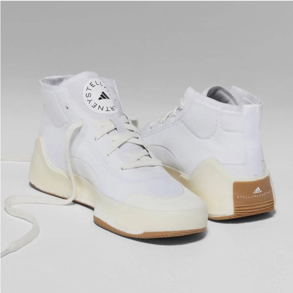 Stella McCartney x ADIDAS Women's Treino Mid White Gum Bottom Sneakers Size 7